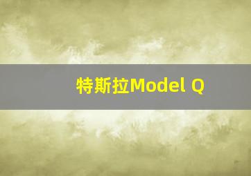 特斯拉Model Q